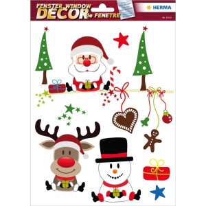 Herma DECOR Decalcomania per finestra Gioia di Natale