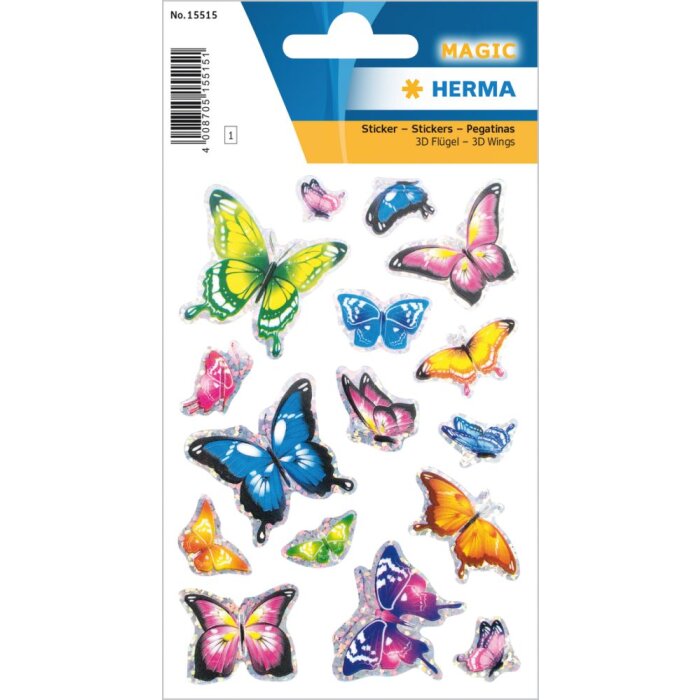 Herma adesivo farfalla magica con effetto ala 3d