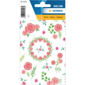 Adesivi floreali Herma DECOR Bella Rosa, glitterati