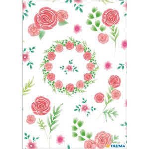 Adesivi floreali Herma DECOR Bella Rosa, glitterati
