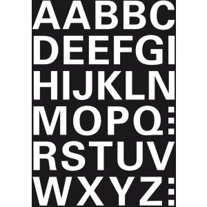 Herma Lettere 15 mm a-z bianco, foglio resistente alle...