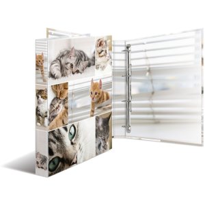 Raccoglitore ad anelli Herma A4 in cartone 4D cats