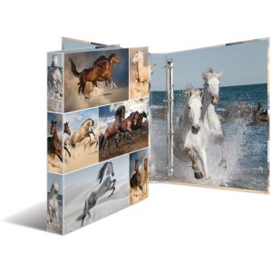 Raccoglitore ad anelli Herma A4 in cartone 4D cavalli