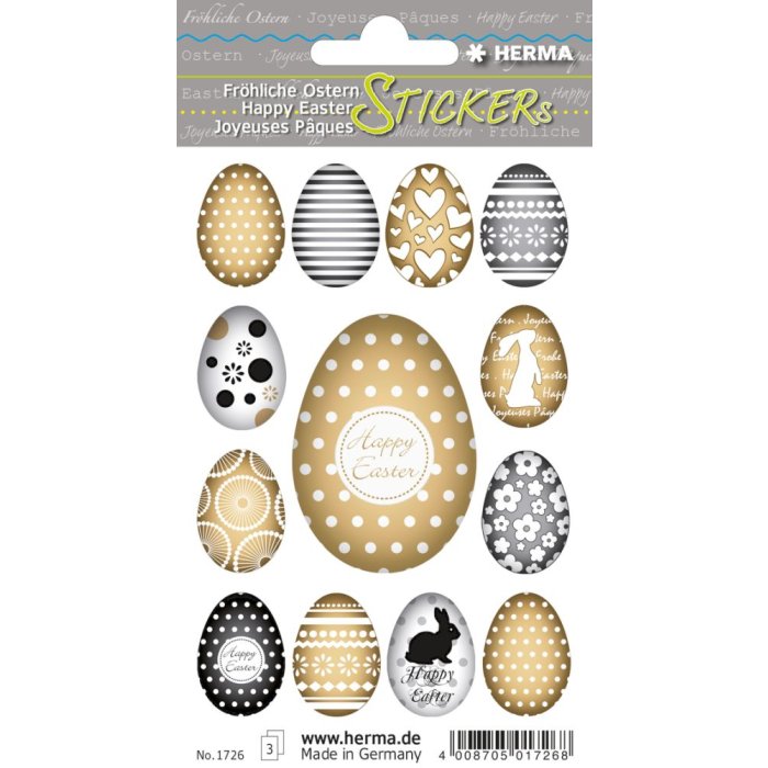 Herma decoro Sticker Buona Pasqua Uova doro
