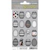 Herma DECOR Sticker Happy Easter Egg Set Nero Bianco