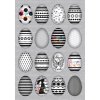 Herma DECOR Sticker Happy Easter Egg Set Nero Bianco