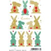 Herma adesivo magico Buona Pasqua coniglietti doro, lamina scintillante