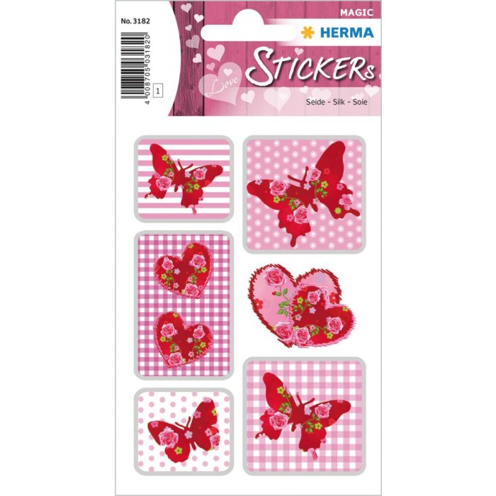 Herma MAGIC Adesivo Cuore di Rosa, Seta