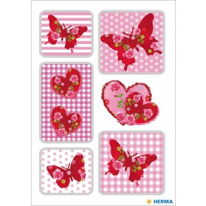 Herma MAGIC Adesivo Cuore di Rosa, Seta