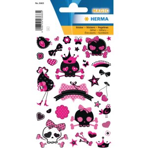 Herma adesivo magico Ragazza Pirata, Foil Glitterato