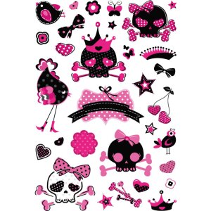 Herma adesivo magico Ragazza Pirata, Foil Glitterato