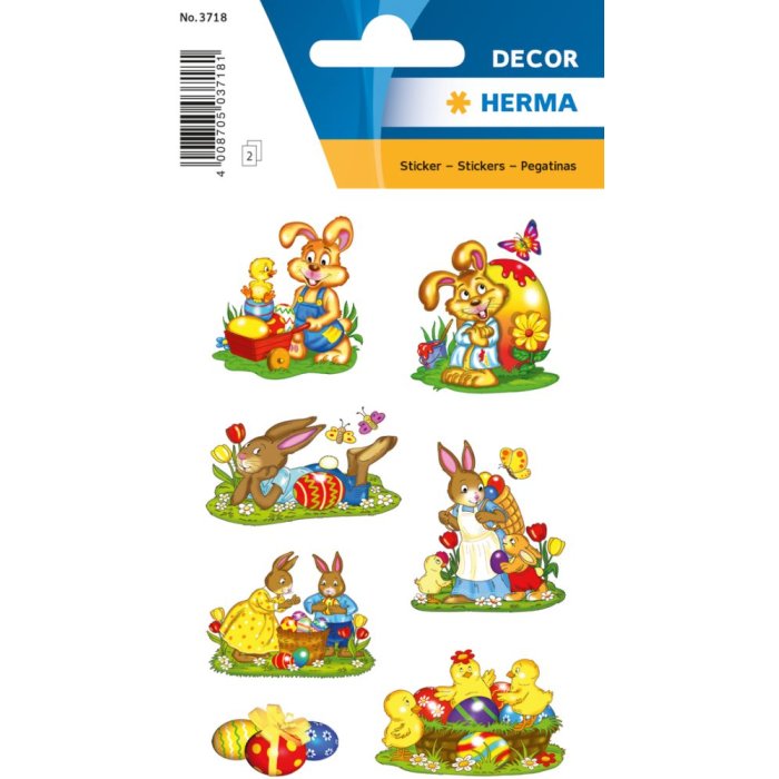 Herma decorazione Sticker Bunny Parade, luccicante