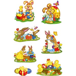 Herma decorazione Sticker Bunny Parade, luccicante
