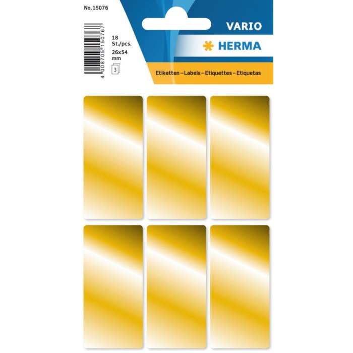 Etichette Herma DECOR oro 26 x 54 mm, adesivo permanente