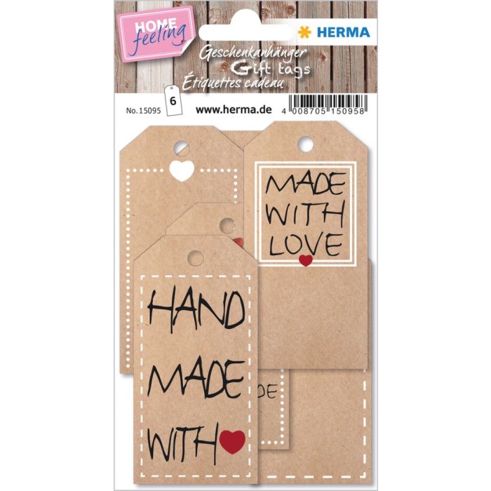 Herma home Gift tag home nature, con filo