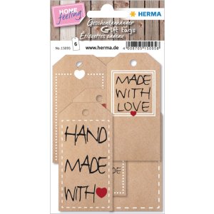 Herma home Gift tag home nature, con filo