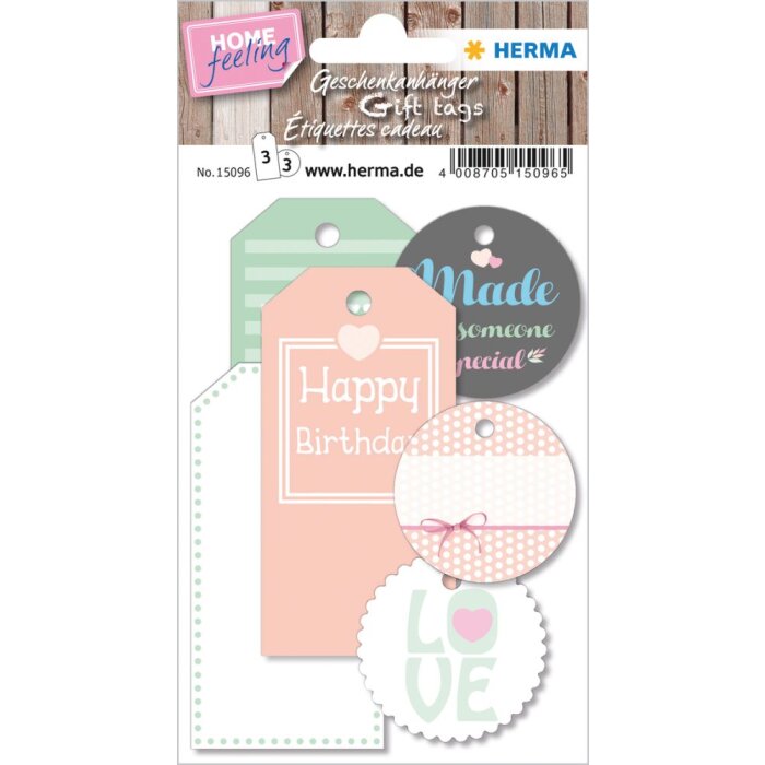Etichette regalo Herma HOME Colorate, con filo