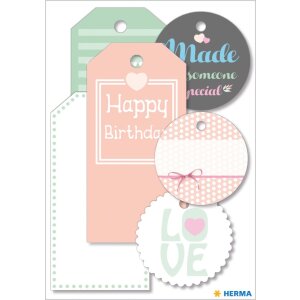 Etichette regalo Herma HOME Colorate, con filo