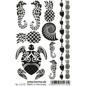Herma FASHIONLine classic Tattoo Black Caribbean