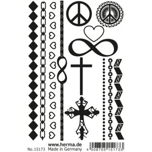 Herma FASHIONLine classico Tattoo Black Love