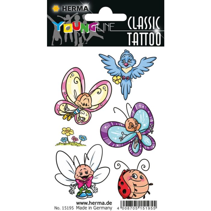 Herma FASHIONLine CLASSIC Colore per tatuaggi Butterfly & Friends