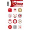 Adesivi Herma DECOR Calendario dellAvvento 1-24, rosso Ø 2 cm
