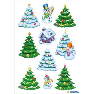 Herma DECOR Adesivo Natale Foresta Invernale