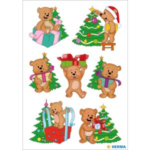 Herma DECOR Adesivi Orsetti di Natale