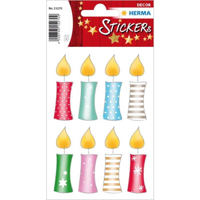 Herma DECOR Adesivi Candele di Natale
