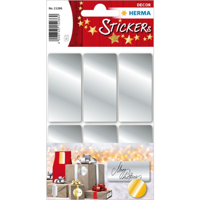 Etichette Herma DECOR argento 26 x 54 mm 18 pz.