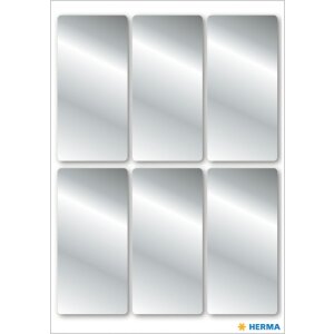 Etichette Herma DECOR argento 26 x 54 mm 18 pz.