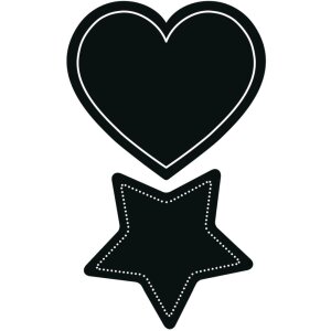 Herma HOME HOME Etichette da tavolo Cuore e Stella