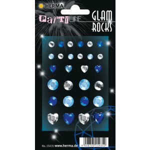 Herma FASHIONLine Glam Rocks Diamanti blu scuro e blu chiaro