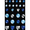 Herma FASHIONLine Glam Rocks Diamanti blu scuro e blu chiaro