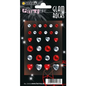 Herma FASHIONLine Glam Rocks Diamonds Rosso e Argento