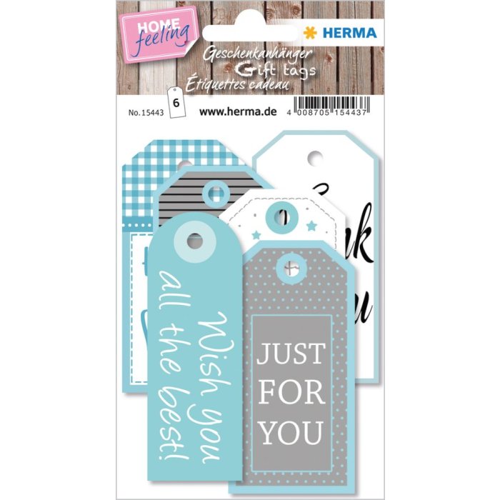 Herma HOME Etichetta regalo HOME "Grazie", con filo