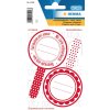 Etichette per coperchio Herma HOME "New Look Red", autoadesive