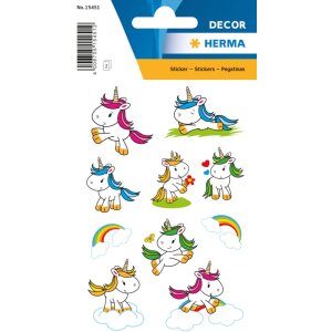 Herma decoro Adesivo Baby Unicorno, glitterato