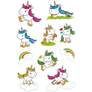 Herma decoro Adesivo Baby Unicorno, glitterato