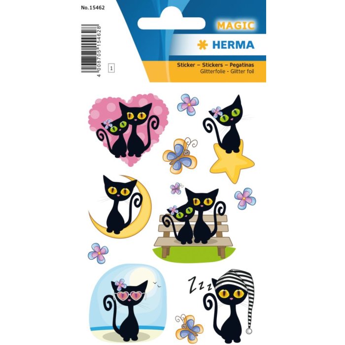 Herma magic Sticker Cute Cat, foil Glimmered