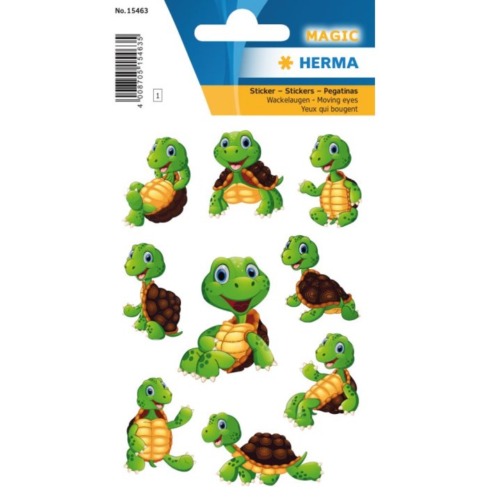 Herma magia Sticker piccola tartaruga, occhi che si muovono