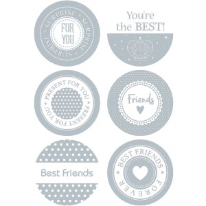 Herma HOME Sticker HOME Adesivo regalo Amici, argento in...