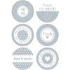 Herma HOME Sticker HOME Adesivo regalo Amici, argento in rilievo