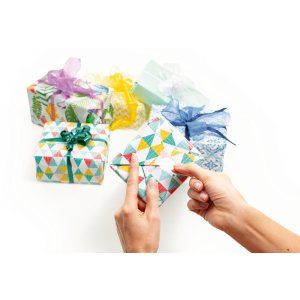 Adesivo Herma HOME Adesivo regalo HOME Buona fortuna, argento in rilievo