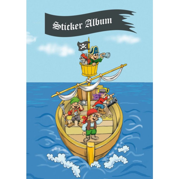 Album di figurine Herma per bambini, A5, "Avventura pirata" (16 pagine, vuoto)
