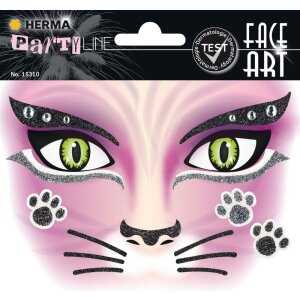 Herma FASHIONLine Face Art Sticker Gatto rosa