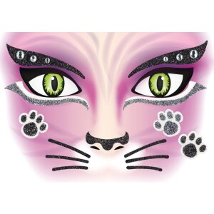 Herma FASHIONLine Face Art Sticker Gatto rosa