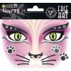 Herma FASHIONLine Face Art Sticker Gatto rosa