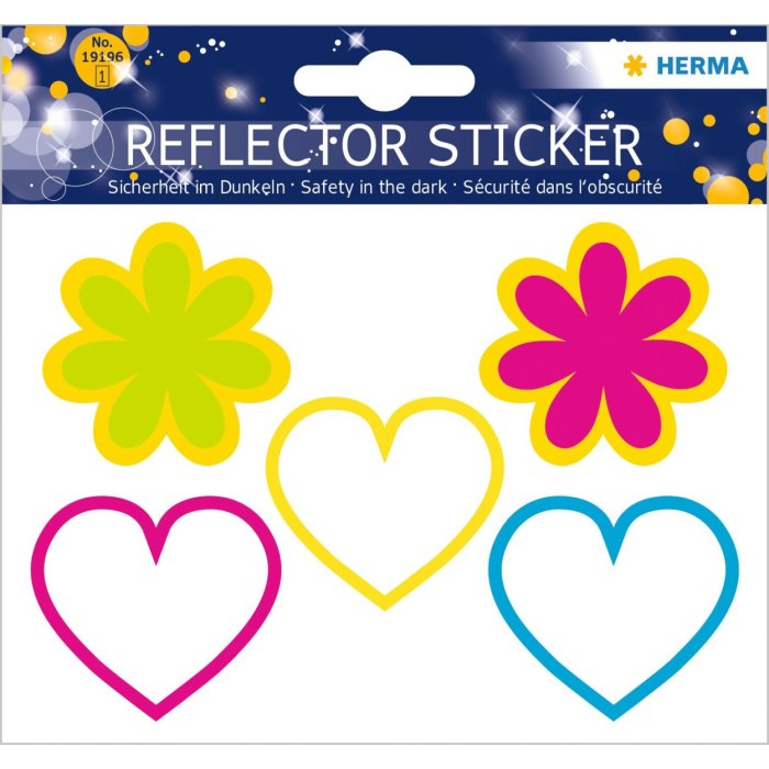 Adesivo riflettore Herma cuori + fiori