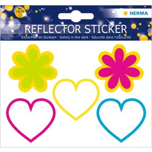Adesivo riflettore Herma cuori + fiori